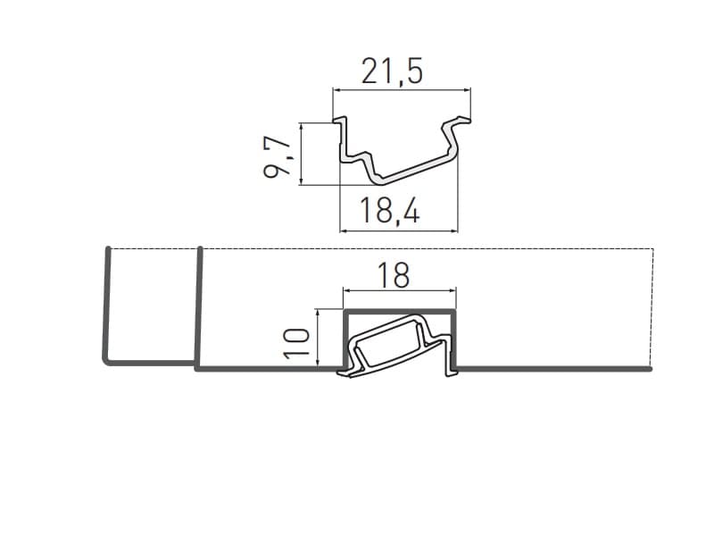 LED aluminium profile G07 schema
