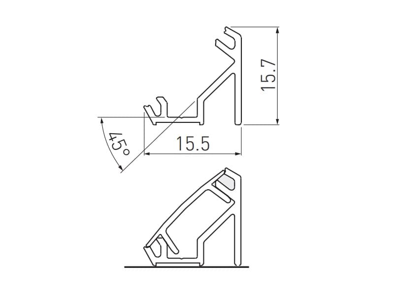 LED aluminium profile G08 schema