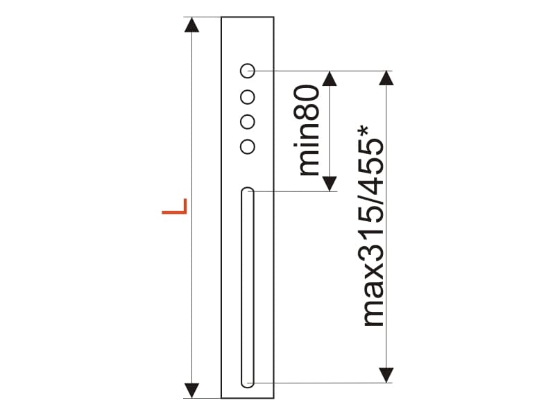 LCD TV wall bracket 30x30 schema