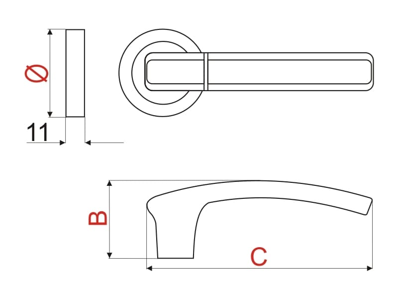 Door handle DH-91A schema