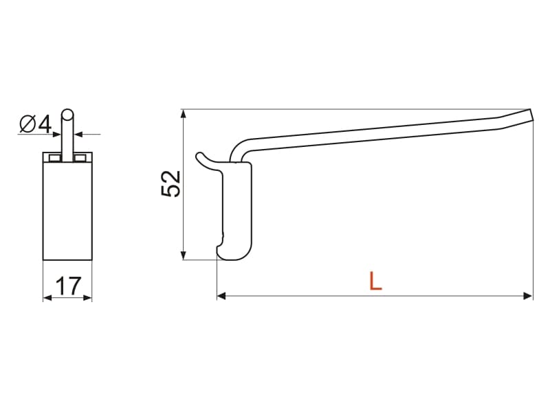 Upper single hanger schema