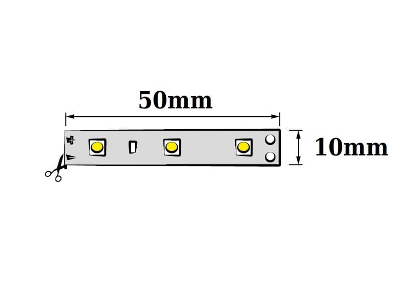 LED лента 5050 60/1, IP33 схема