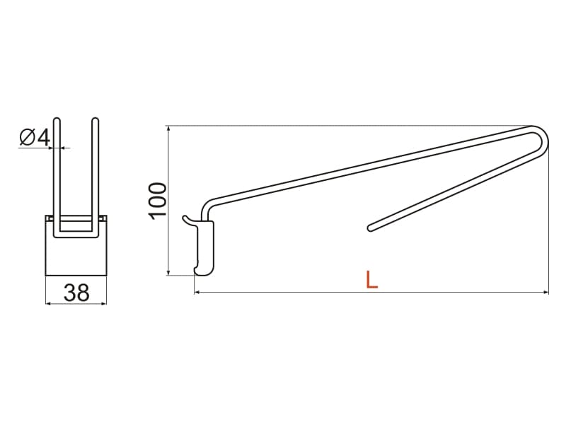 Upper glasses hanger schema