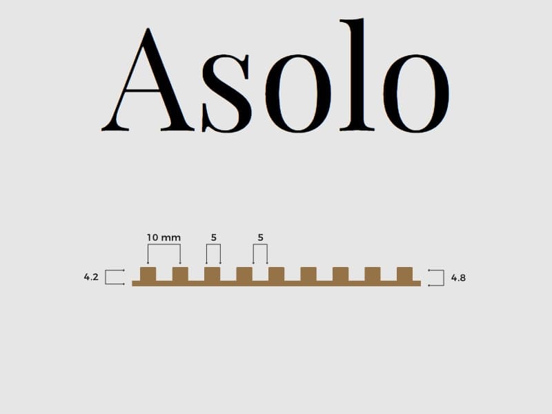 Milled panel ASOLO schema