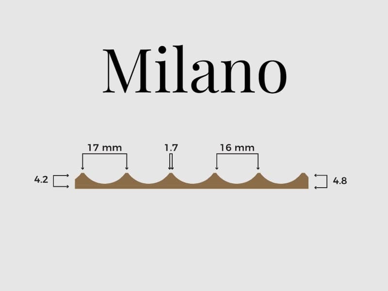 Milled panel MILANO schema