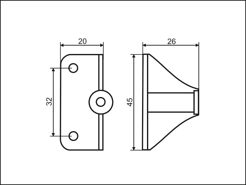 Adapter folding door AD01 schema