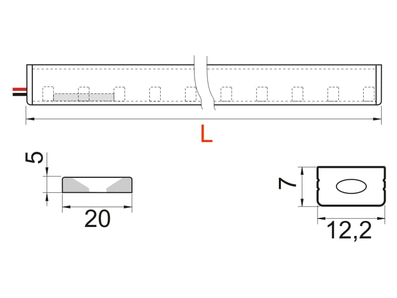 LED module with magnetic switch schema