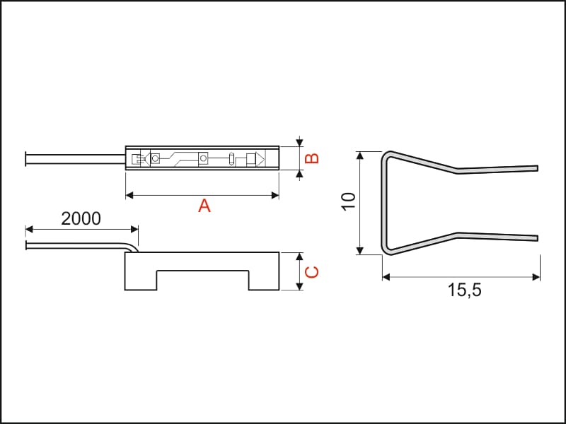 Shelf LED clip light schema