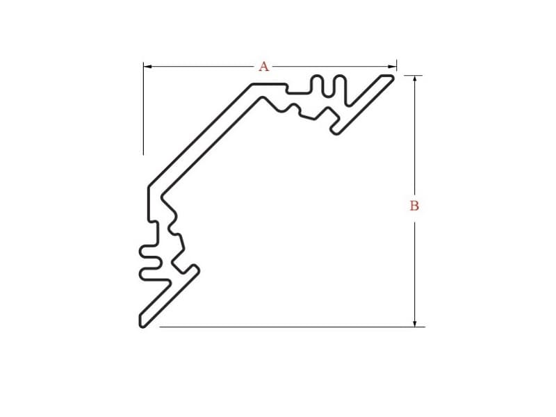 Aluminium LED profile TRIO (B,C) schema