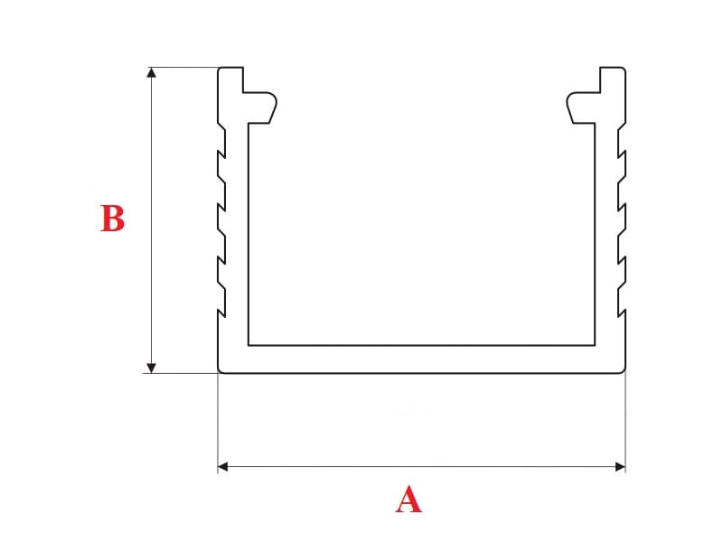 Aluminium LED profile LL-04 schema