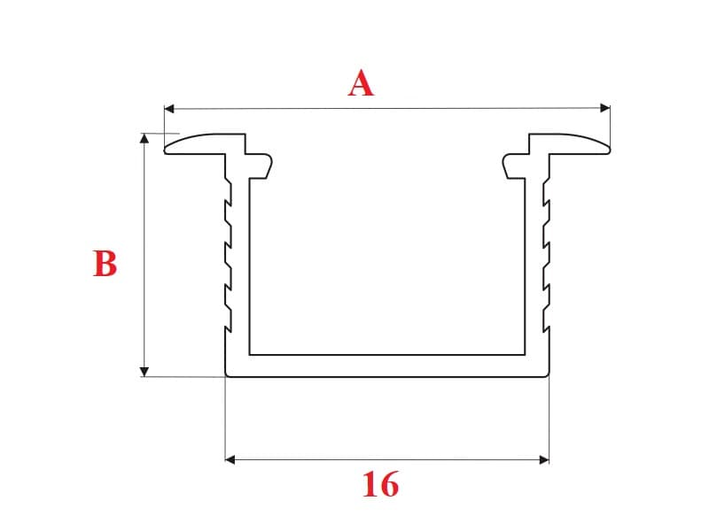 Aluminium LED profile LL-05 schema