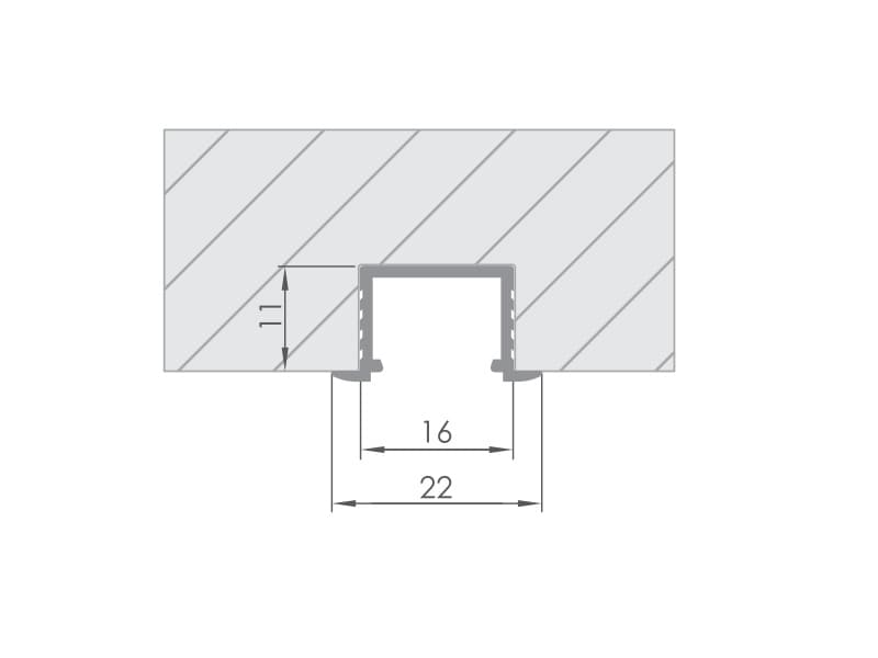 Aluminium LED profile LL-05 schema