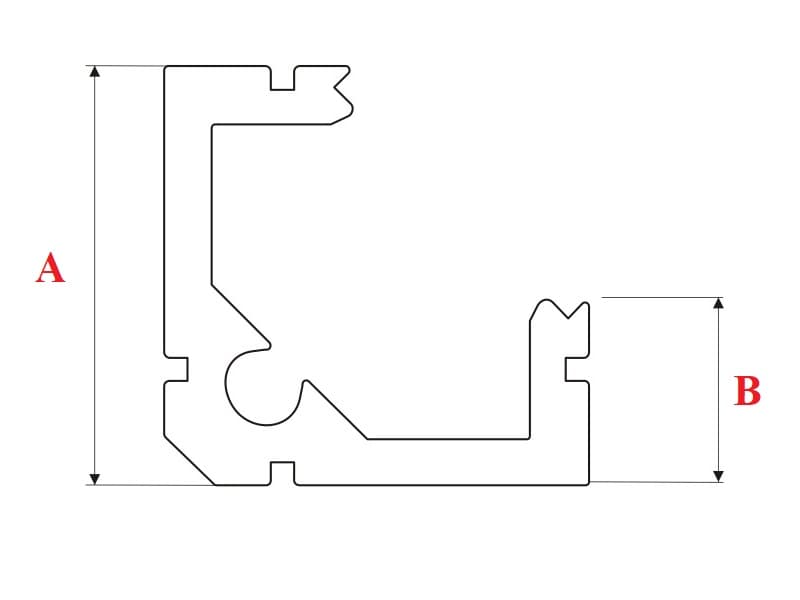 Aluminium LED profile LL-07 schema