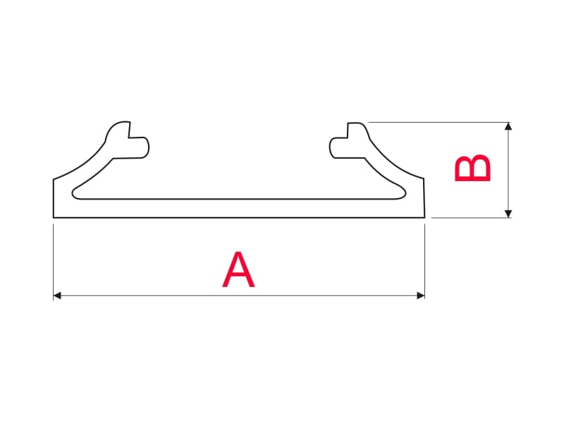 Aluminium LED profile LL-15 schema