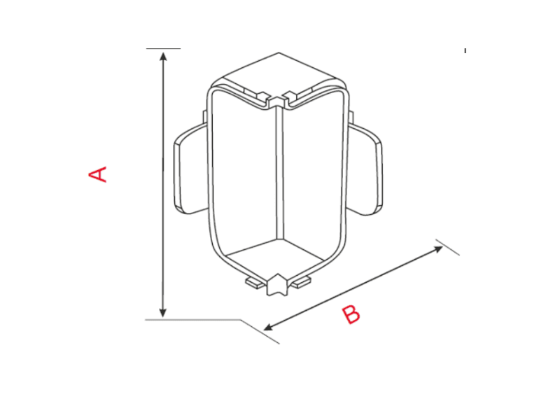 Connector 90 deg. Internal for LSBC profil schema