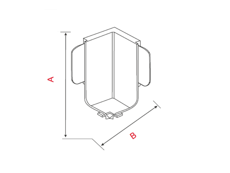 Connector 90 deg. Internal for LSBL profile schema