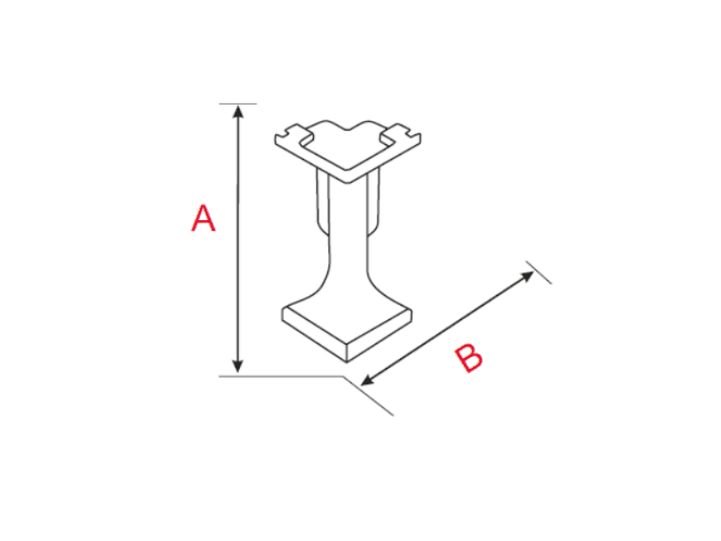 Connector 90 deg. External for LSBC profile schema