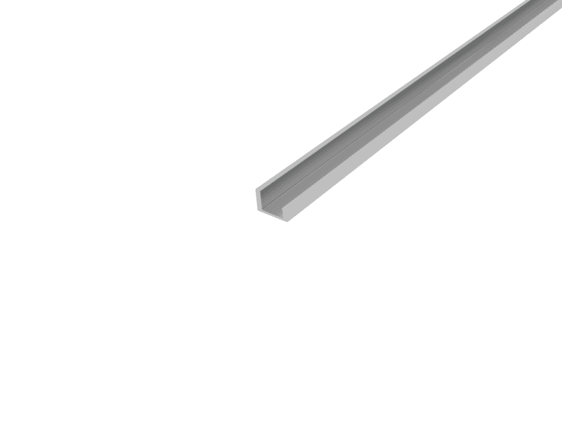 U glass 4mm/9mm end profile main image