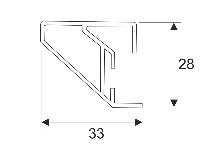 Angular side profile 18mm schema