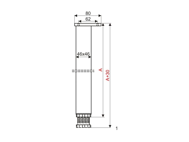 Table leg square schema