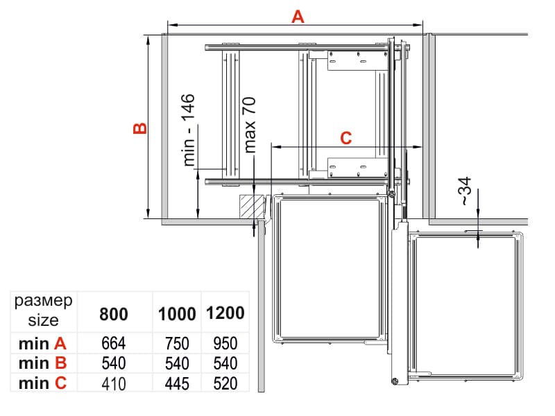 Corner MADGIC COMFORT soft close schema