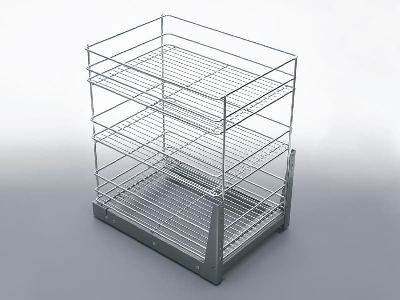 Extractable basket 3 shelves H45 full extension soft closing - VARIANT PLUS main image