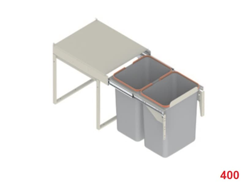 Plastic container with/without front door H45 FE SC 300/400mm schema