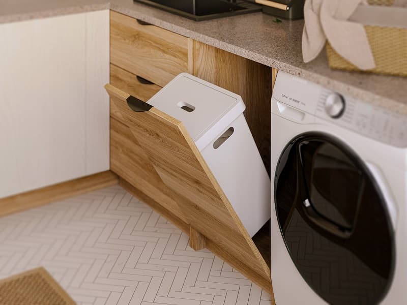 Laundry basket 33 litres PVC schema