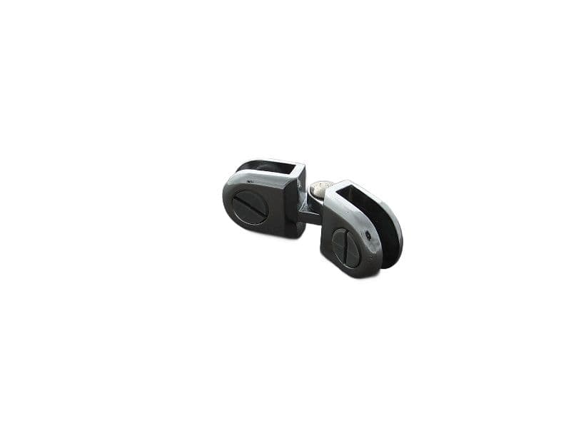 Glass connector hinge - no drilling schema