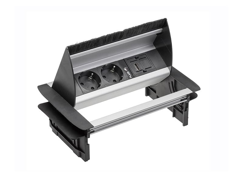 Contact block without push for desk 2 sockets + 1 HDMI main image