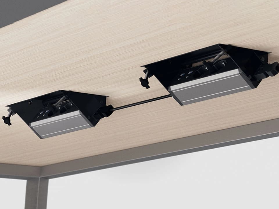 VersaFLAP built‐in module (2 Power sockets + 2 RJ45 + 1 USB ) schema