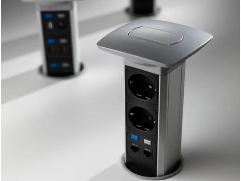 VersaPULL concealed power dock (3 Power sockets) schema