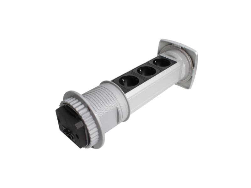 VersaPULL concealed power dock (3 Power sockets) schema