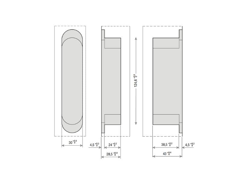 Concealed hinge for interior doors with 3D adjustment, model 1418, 80/100kg schema
