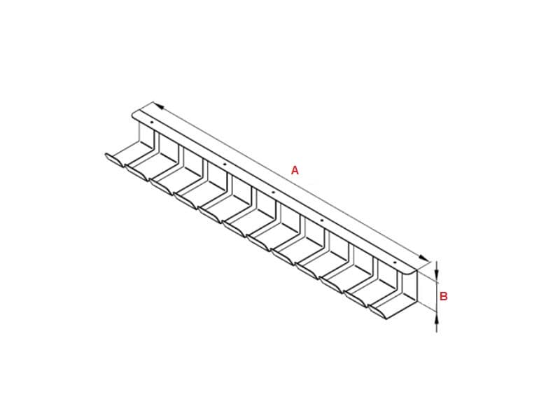 Under desk shelf FUTURO II schema