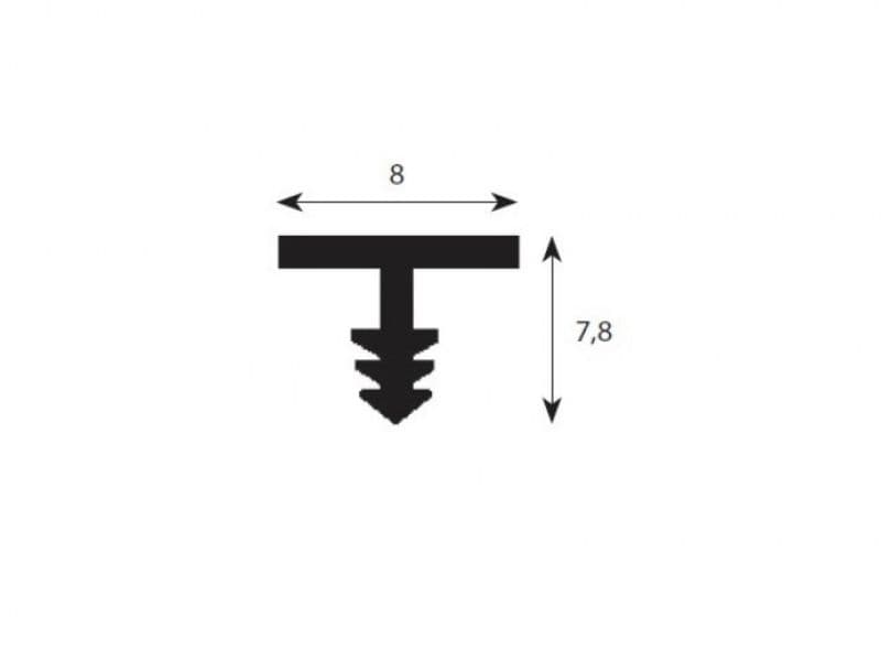 T-shaped profile with groove schema