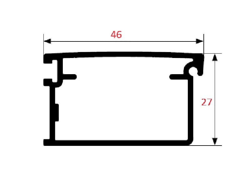 Slam rail aluminium schema