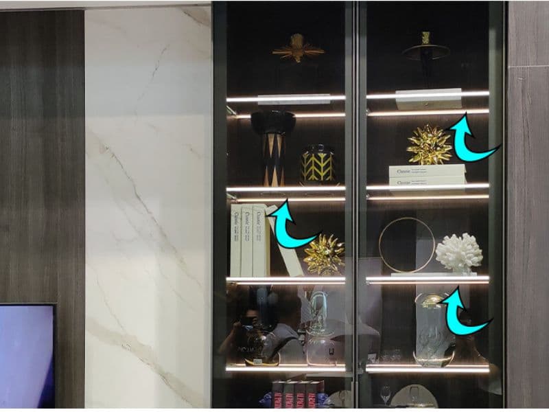 Glass Shelf LED strip light MH04B - 10W/m, 12V schema