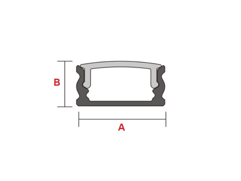 Surfaced LED strip light MH05A - 10W/m, 12V schema