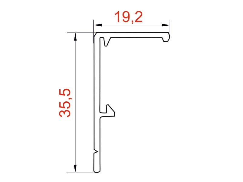 Aluminium handle SIMA II schema