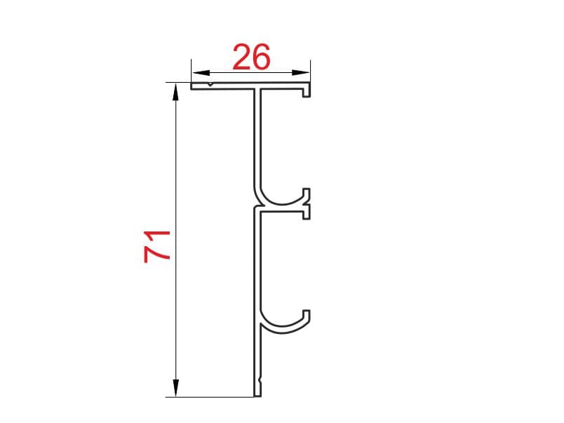 Surface upper rail K-051 (no 10) schema