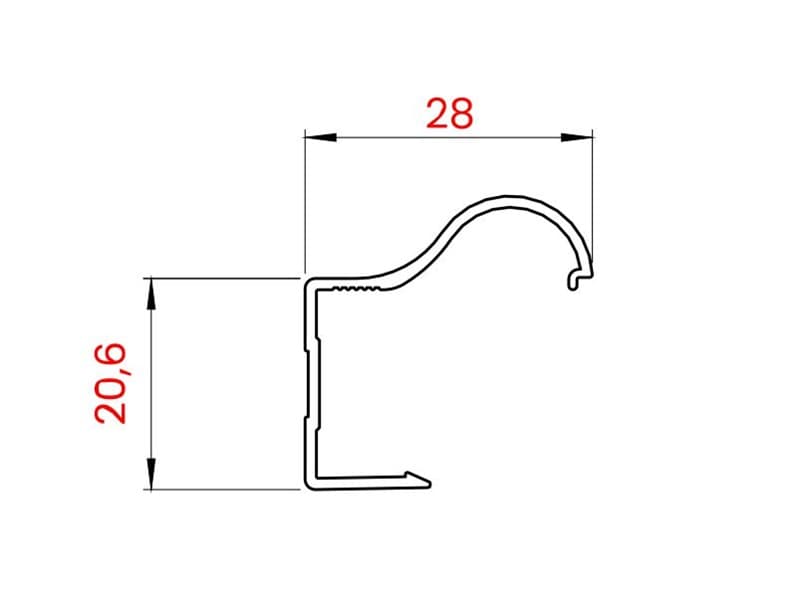 Grip profile OMEGA 2 R-18 schema
