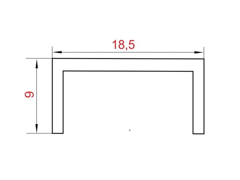 C - Profile 4mm C-18  schema