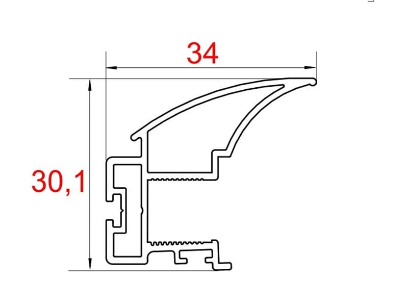Grip profile TWIN MULTI (no 84100) schema