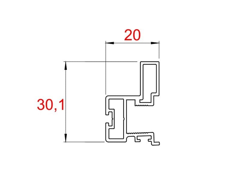 Grip profile TWIN FLAT (no 84200) schema