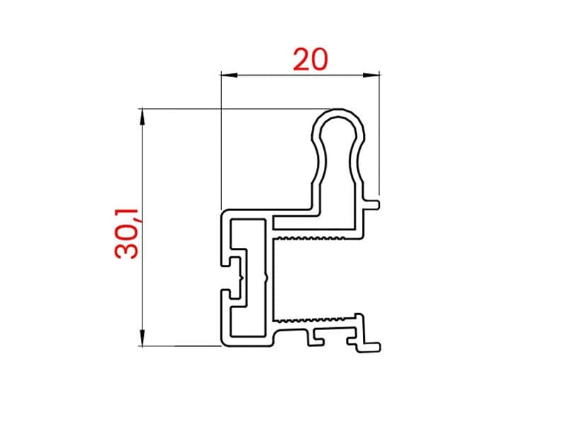 Grip profile TWIN GAMA (no 84600) schema