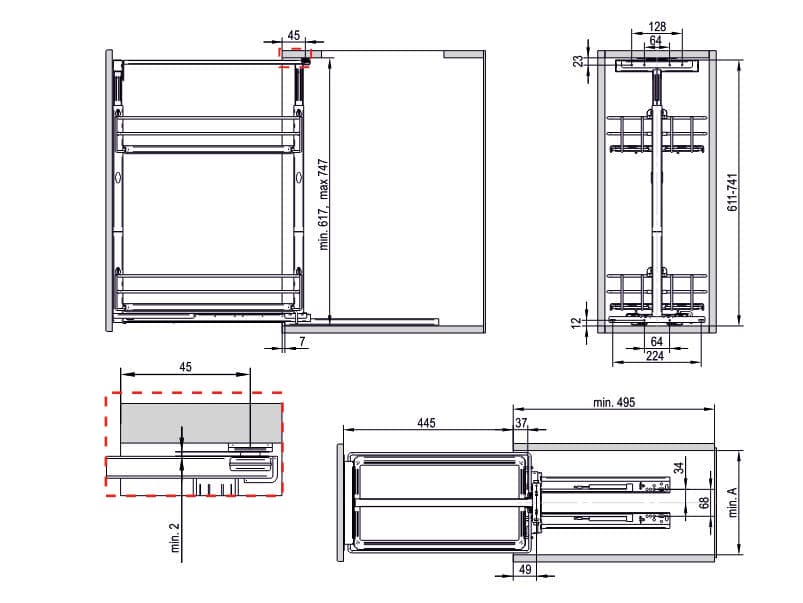 MAXIMA EVO II mini bottom cargo schema
