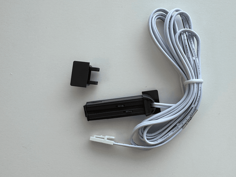 Saria R end caps, 1 pcs left without cable, 1 pcs right quick IR connector with cable 2m with MINI plug - antracite  main image