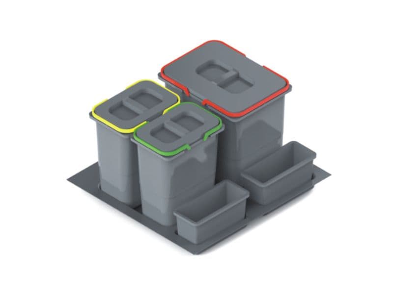 Wastebin PRAKTIKO 600mm - 1 x 15/20 L + 2 x 7/9 L main image