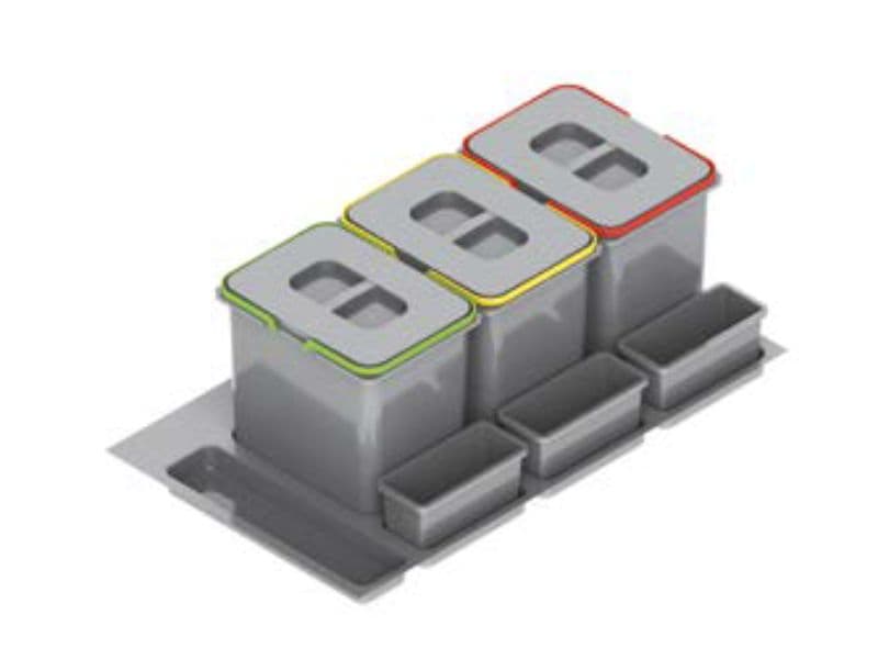 Wastebin PRAKTIKO 900mm - 3 x 15/20 L main image